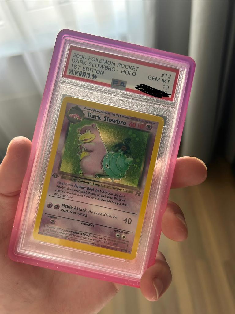 Dark Slowbro holo PSA 10 first edition 12/82, Ophalen, Nieuw, Losse kaart, Foil