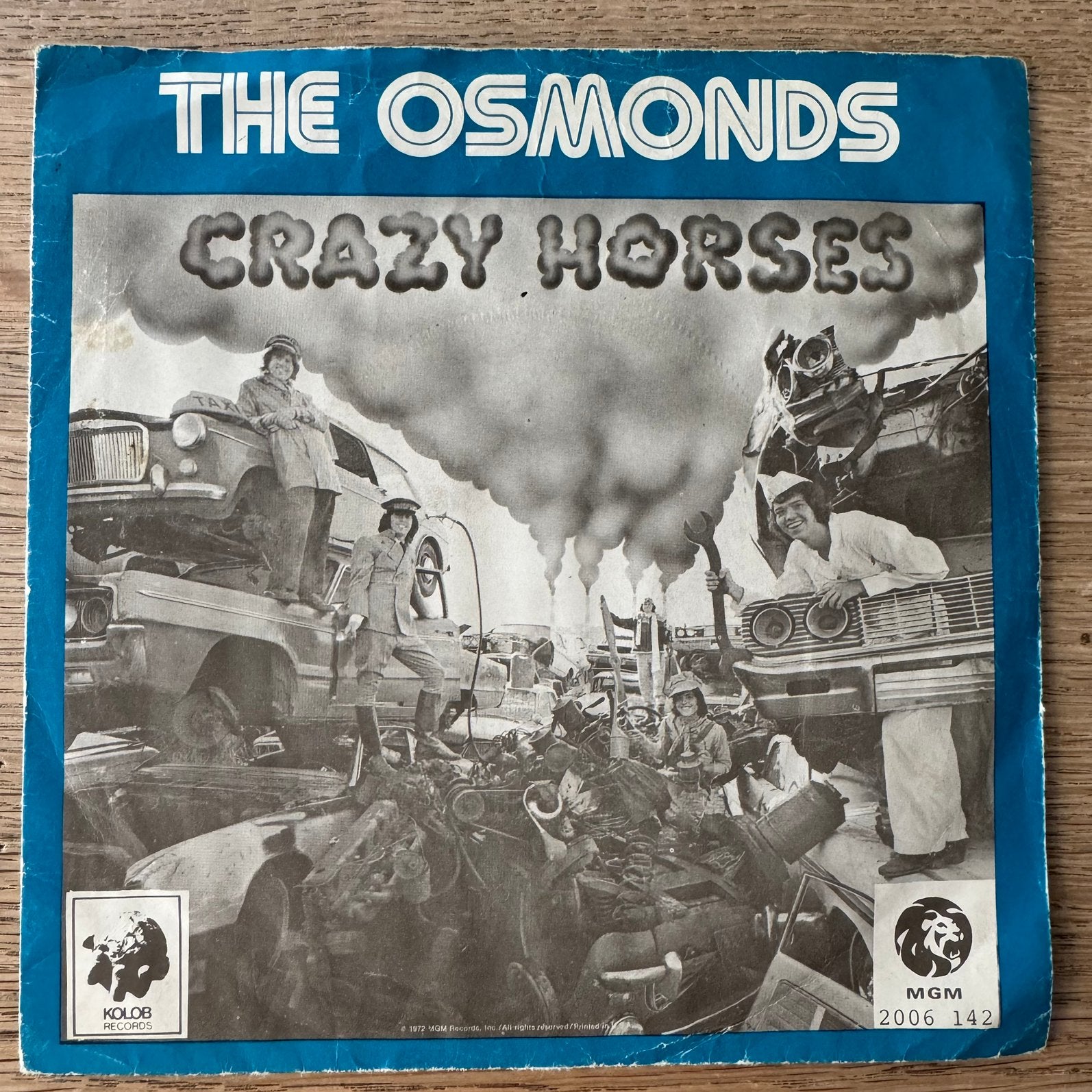 The Osmonds Crazy Horses 7” vinyl single 1972 Glam Rock Pop, Gebruikt, Fotohoes, 7 inch, Ophalen of Verzenden