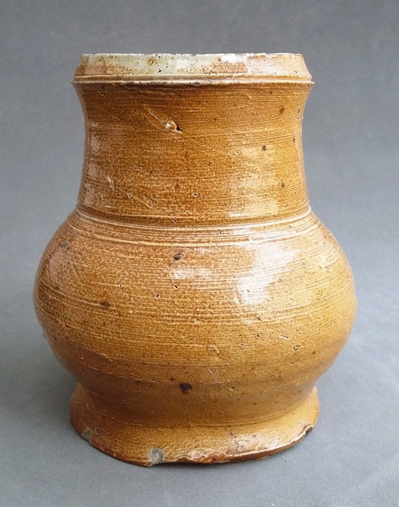Omstreeks 1550-1600 Bodemvondst Raeren Steengoed Kruik Kan, Antiek en Kunst, Ophalen of Verzenden