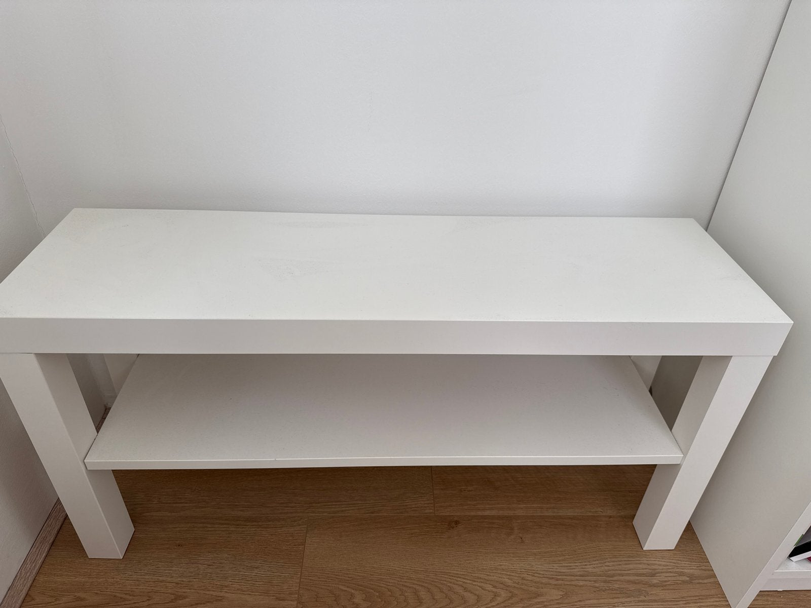 IKEA LACK Witte TV-meubel/bankje met opbergplank, Ophalen, Gebruikt, 50 tot 100 cm, Minder dan 100 cm