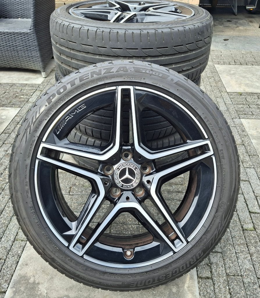 18 Inch Mercedes 5x112 AMG velgen A/B/CLA W177, Auto-onderdelen, Banden en Velgen, Ophalen, 18 inch, Gebruikt, Banden en Velgen