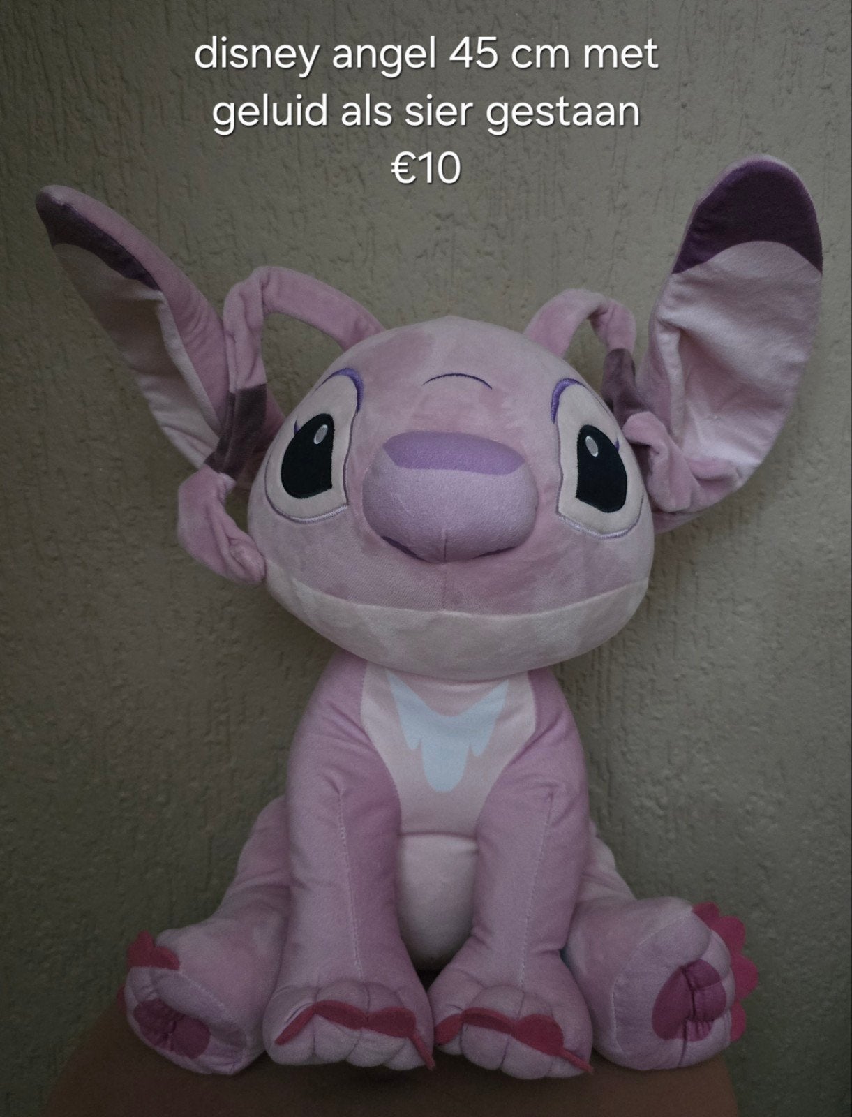 lilo en stitch angel knuffel 45 cm roze groot zgan, Ophalen, Zo goed als nieuw, Overige typen