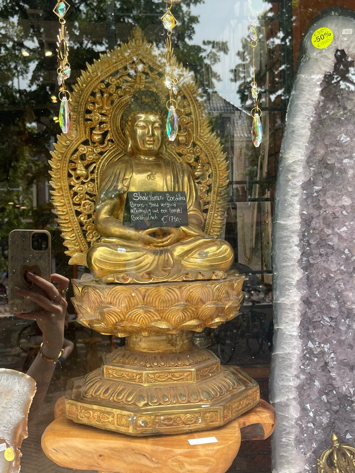 Shakyamuni boedha brons verguld, Ophalen of Verzenden, Zo goed als nieuw, X, C