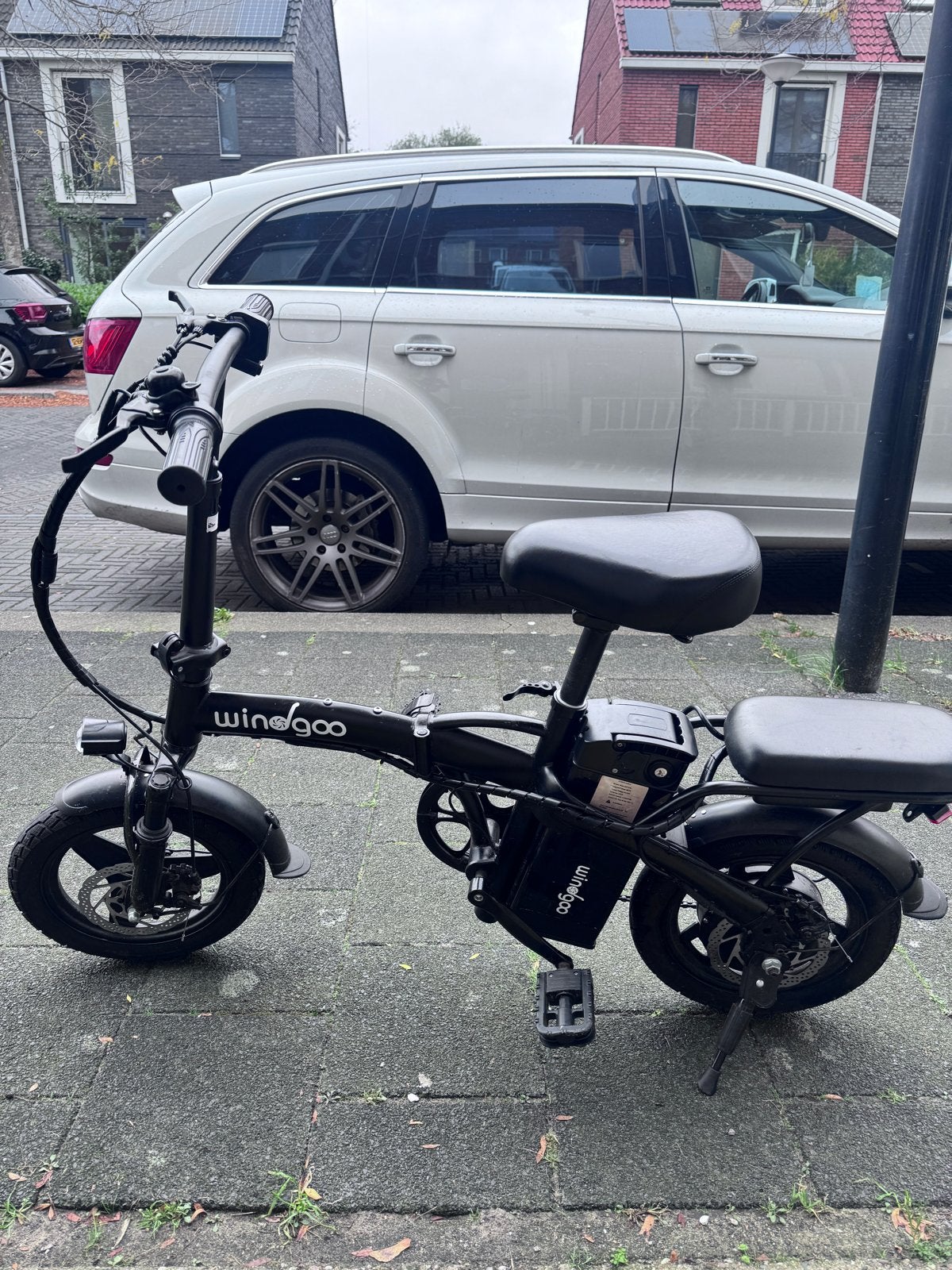 Windgoo opvouwbare elektrische fiets - Zwart, Zo goed als nieuw, Minder dan 47 cm, 30 tot 50 km per accu, Ophalen