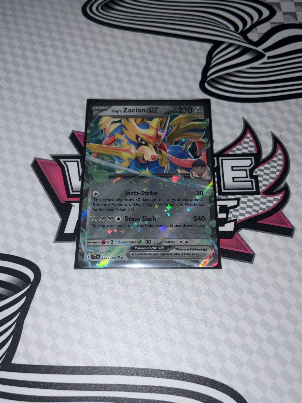 Hop's Zacian V 111/159 Pokémon Kaart, Ophalen of Verzenden, Zo goed als nieuw, Losse kaart, Foil