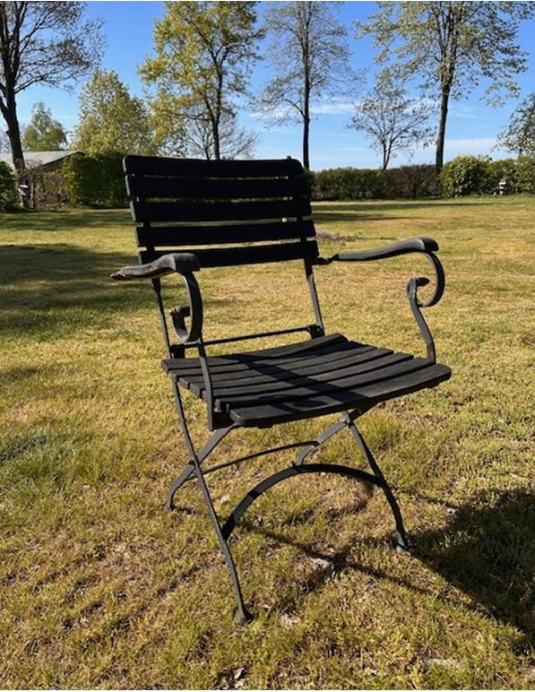 Authentieke houten terrasstoelen- 10 stuks, Tuin en Terras, Ophalen, Gebruikt, Hout, Inklapbaar