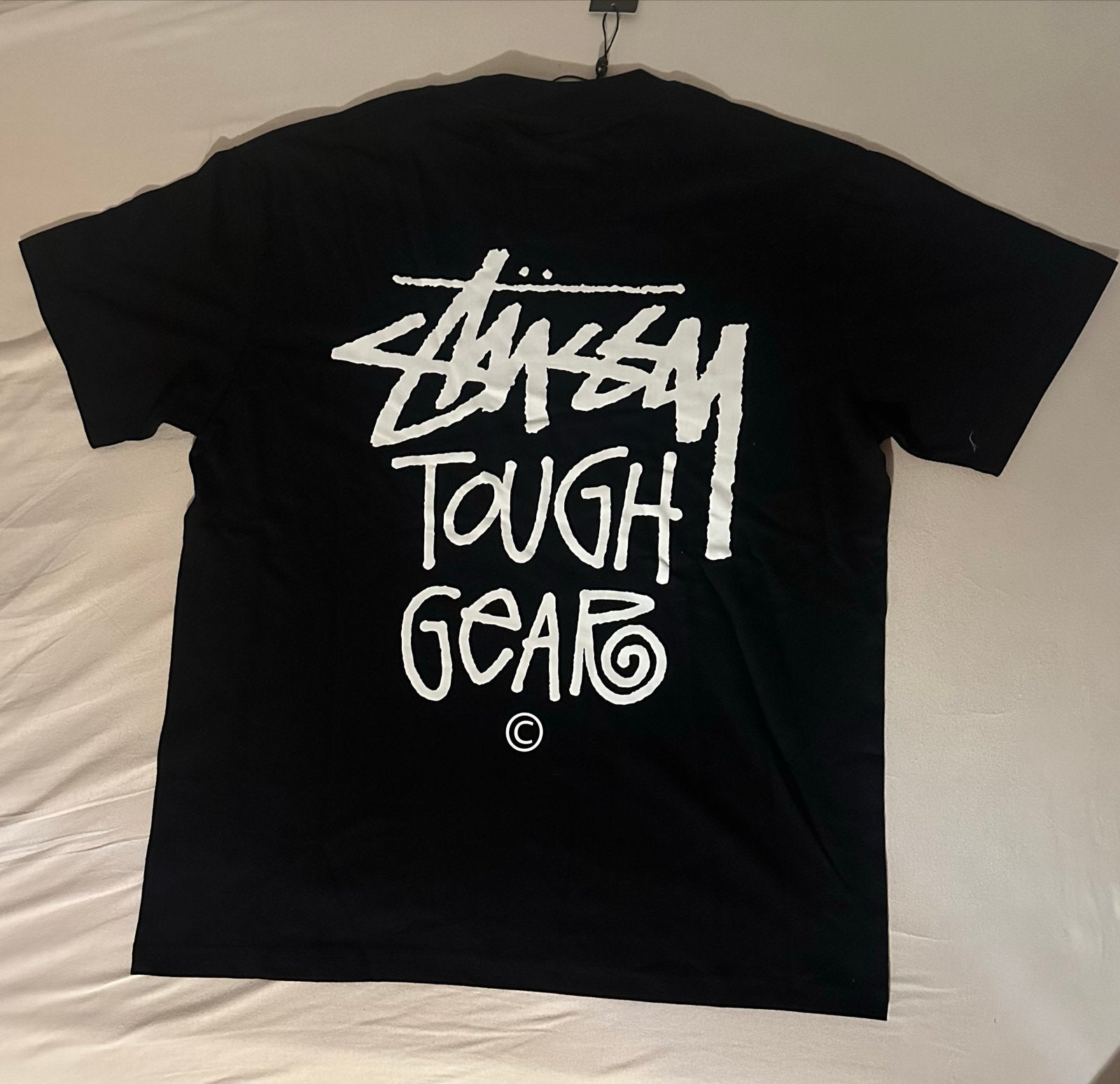 Stussy Tough Gear T-shirt Zwart Maat L, Ophalen of Verzenden, Nieuw, Maat 52/54 (L), Zwart