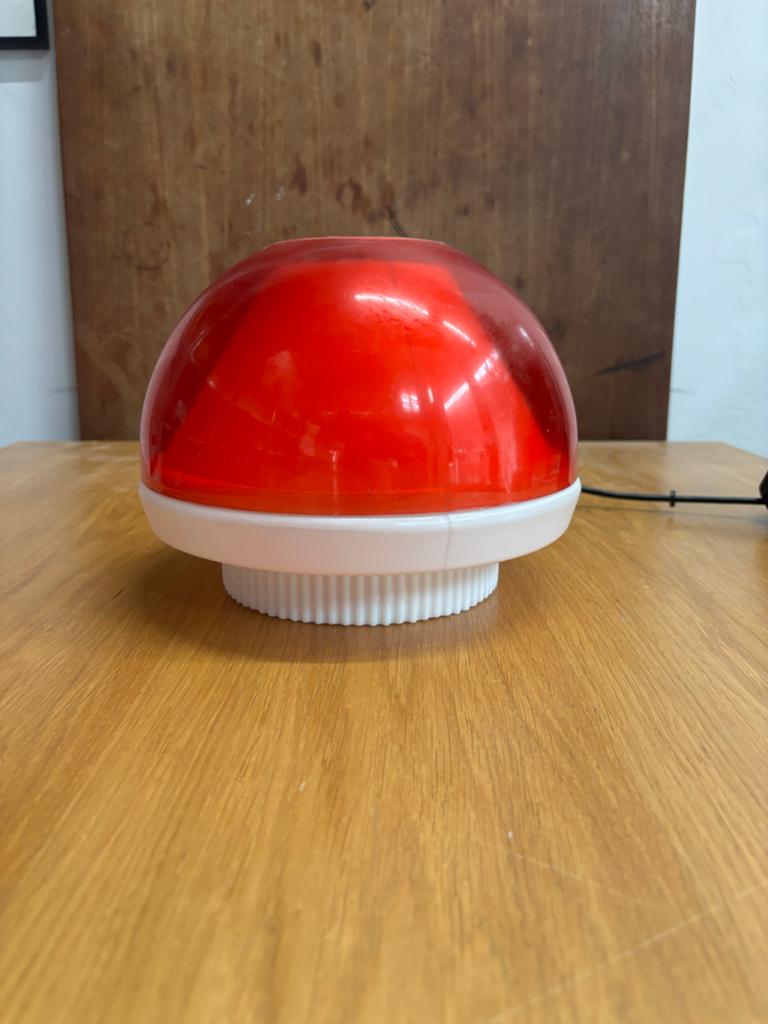 Vintage Space Age Hanglamp - Rood & Wit Design, Ophalen