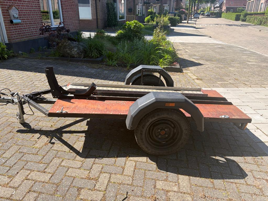 Motoraanhanger met reservewiel, Auto diversen, Aanhangers en Bagagewagens, Ophalen, Gebruikt