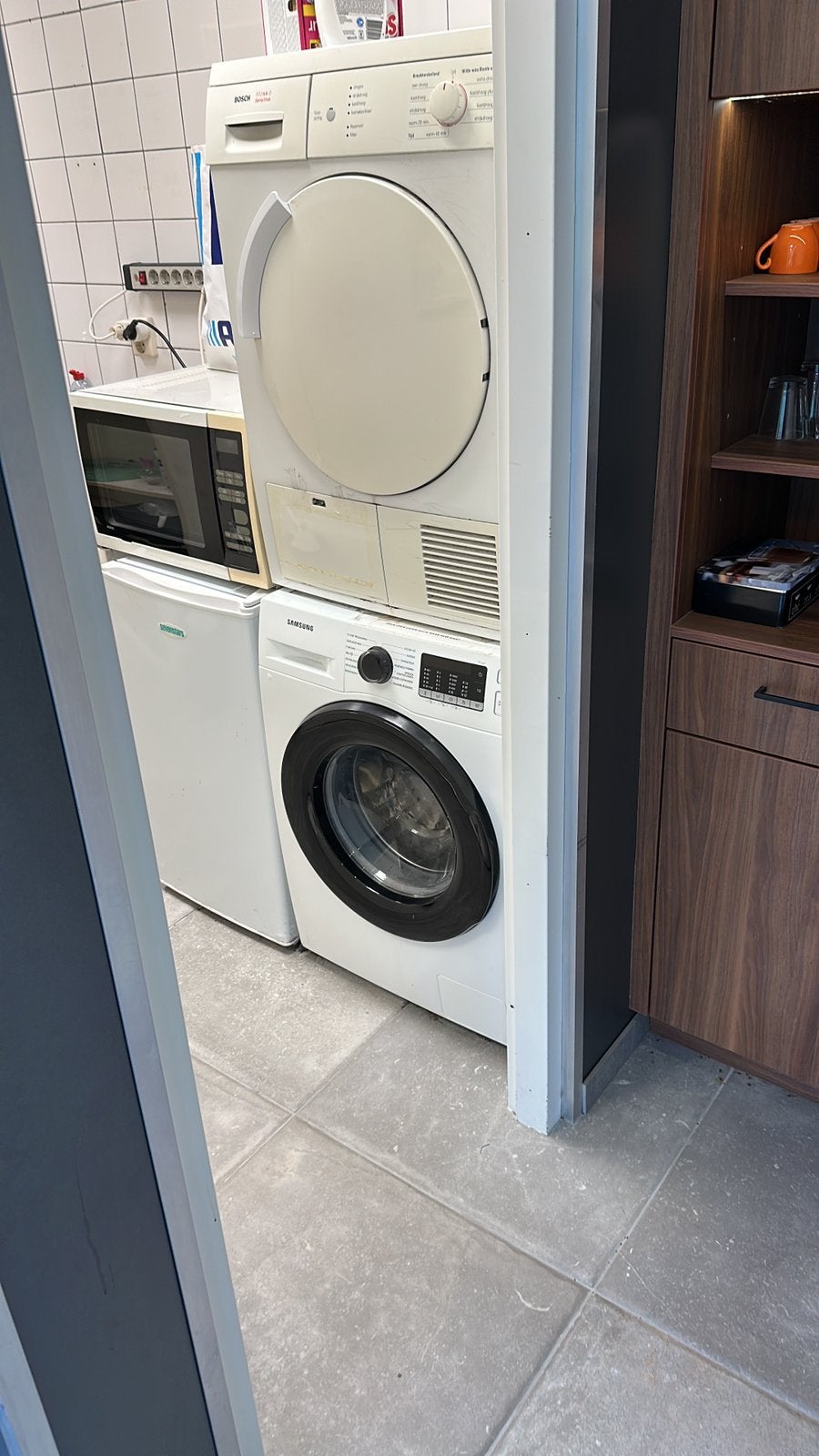 Samsung wasmachine & droger, Ophalen, 6 tot 8 kg, Voorlader, Wolwasprogramma