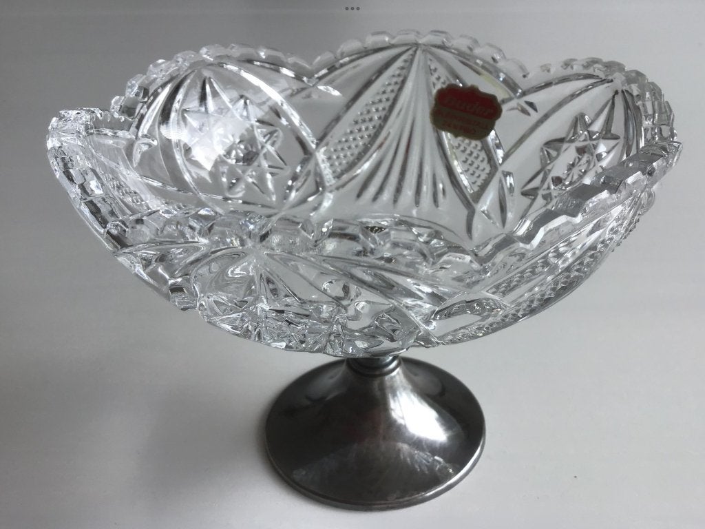 Bonbonnière / Presenteerschaaltje - Buder 24% Bleikristall, Antiek en Kunst, Antiek | Glas en Kristal, Ophalen of Verzenden