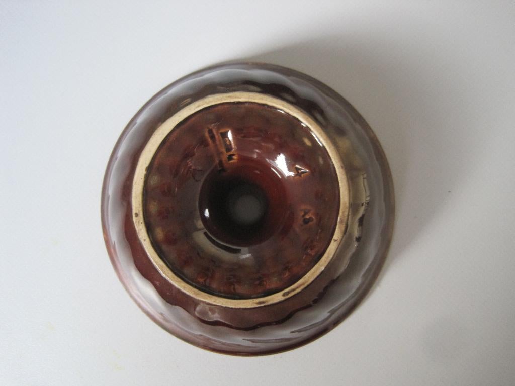 Oude bruine stenen tulbandvorm 13 cm. breed, Antiek en Kunst, Curiosa en Brocante, Ophalen of Verzenden