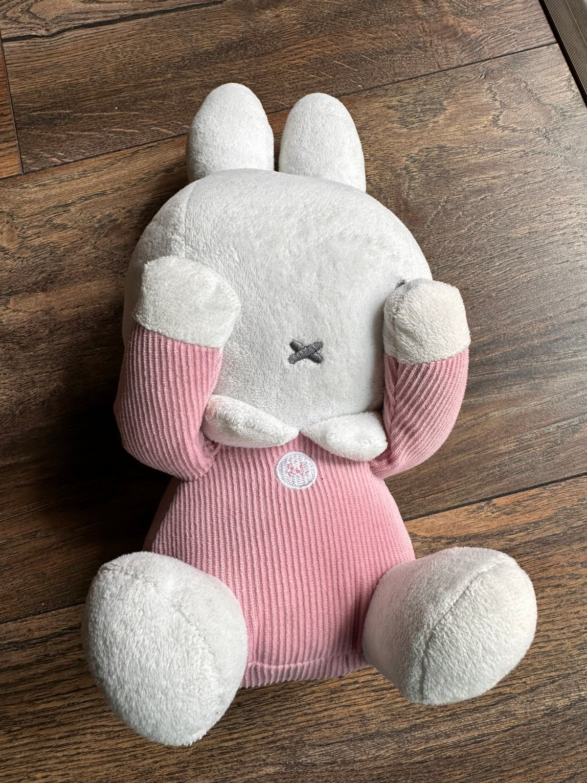 Roze Nijntje Knuffel met Kiekeboe Magneetjes - 30cm, Gebruikt, Konijn, Nijntje, Ophalen of Verzenden