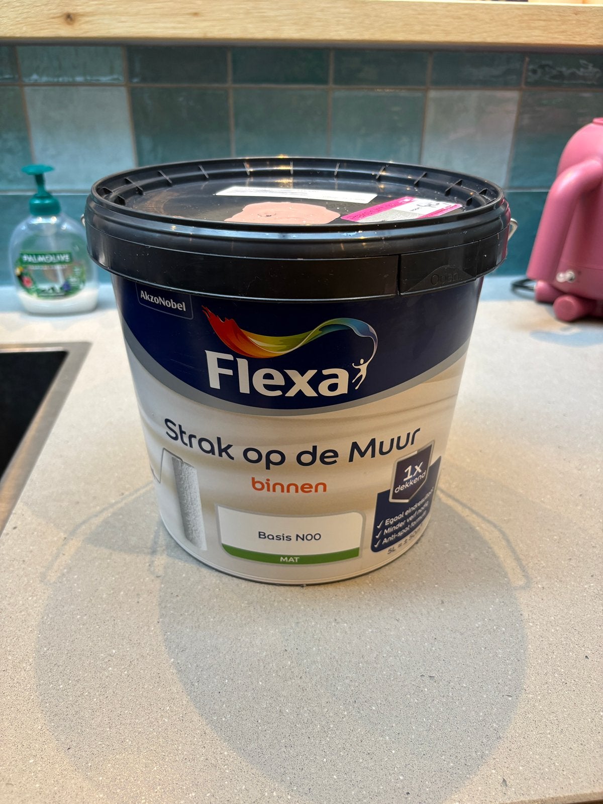 Flexa muurverf kleur ‘Oud Roze’, Doe-het-zelf en Verbouw, Ophalen, 5 tot 10 liter, Nieuw, Verf