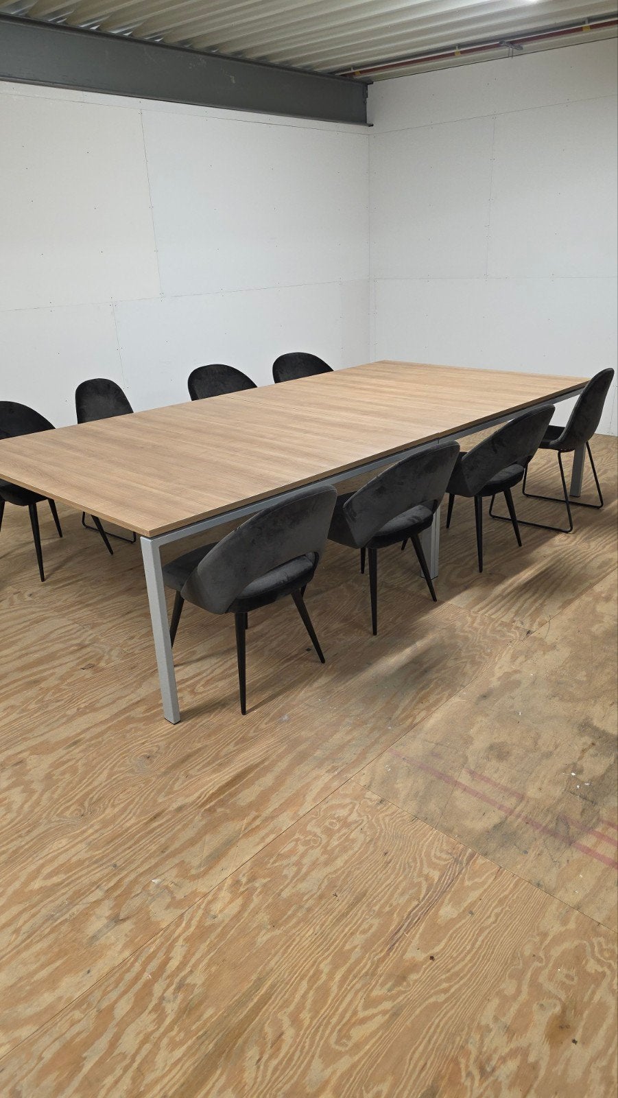 2 Vergadertafels 160x160 inc. 8 Stoelen, Ophalen, Zo goed als nieuw