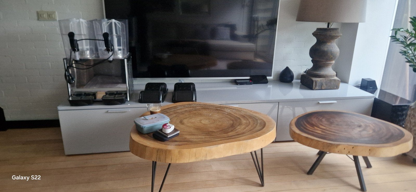 Exclusieve boomstam salontafels, Huis en Inrichting, Tafels | Salontafels, 50 tot 100 cm, Rond, Minder dan 50 cm, 50 tot 100 cm