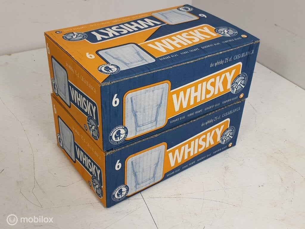 Whiskyglazen - 2 dozen á 6 stuks, Nieuw