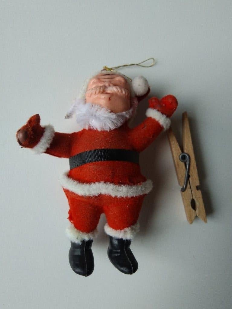 vintage kerstman kerstboomhanger, Ophalen of Verzenden, Gebruikt