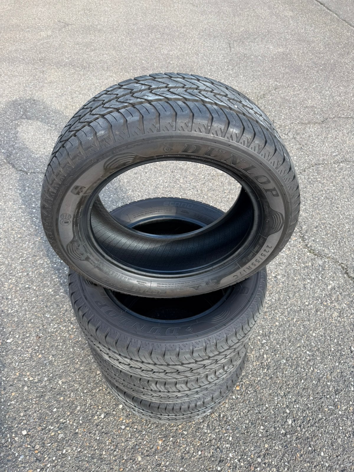 4X DUNLOP 225 55 17 ECONONDRIVE, Auto-onderdelen, Ophalen, 17 inch, Band(en), Bestelwagen