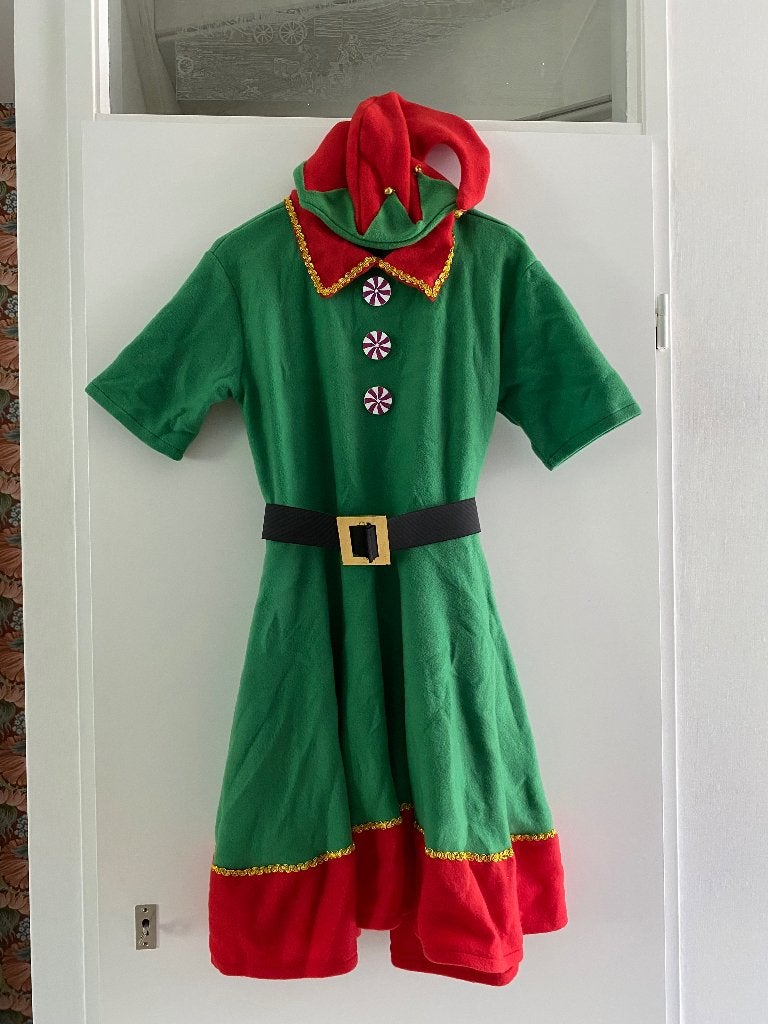 Carnavalskleding kerstjurk, Carnaval, Ophalen of Verzenden, Kleding, Maat 36 (S)