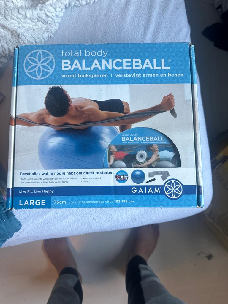 Gaiam Total Body Balanceball - 75cm (Large), Ophalen of Verzenden, Nieuw, Armen, Fitnessbal