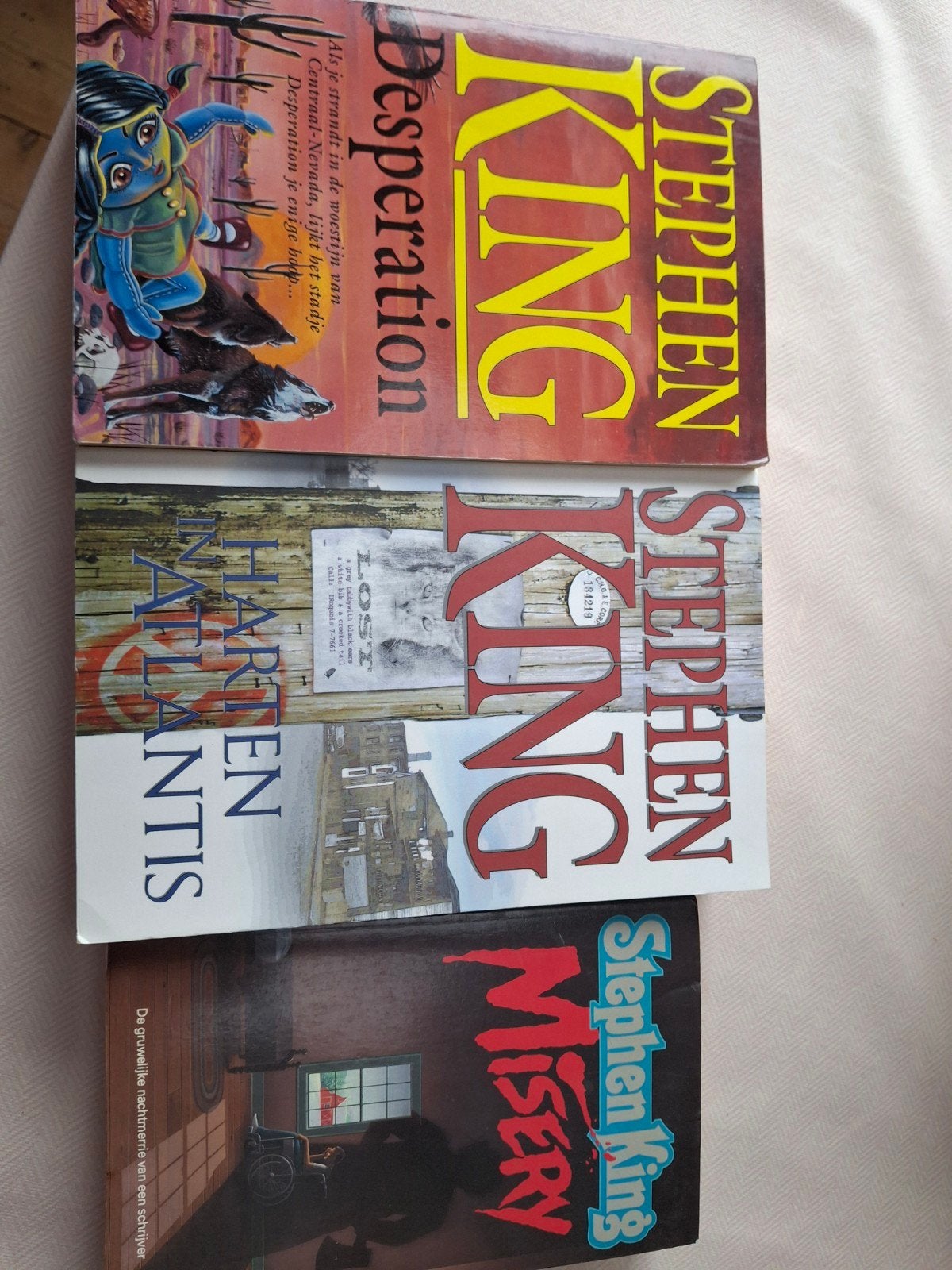 Stephen King Boeken: Desperation, Harten in Atlantis, Misery, Boeken, Ophalen of Verzenden, Gelezen, Stephen King, Nederland
