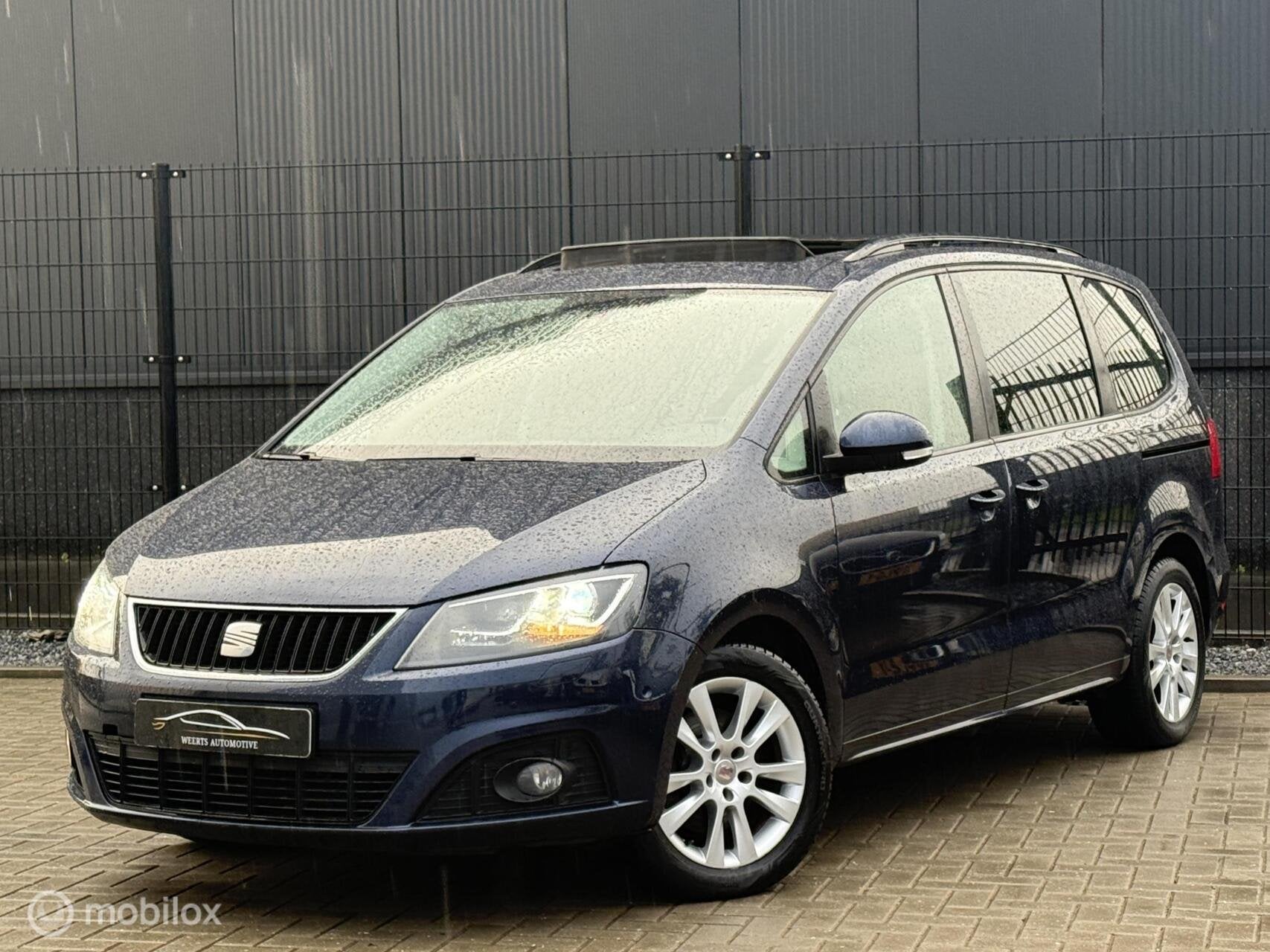 Seat Alhambra 1.4 TSI|PANO|AUTOMAAT|LEER|CAMERA, Auto's, Seat, 4 cilinders, 150 pk, Blauw, Leder