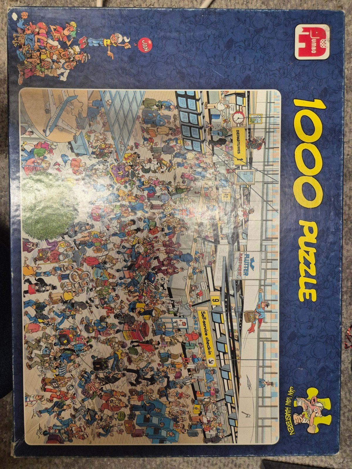 Jan van Haasteren 1000 stukjes puzzel - Luchthaven, Ophalen of Verzenden, Meer dan 50 stukjes, Zo goed als nieuw, 6 jaar of ouder