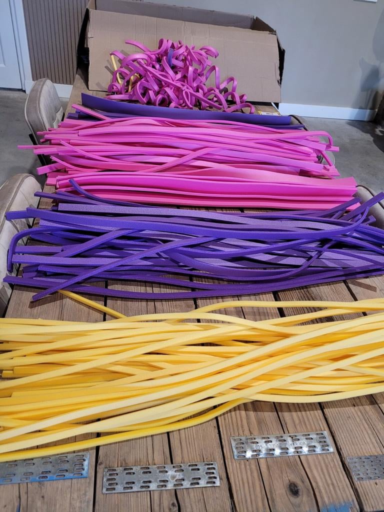 Foam stroken voor pruiken en knutselprojecten, Nieuw, Meerkleurig, Ophalen of Verzenden, Kunststof