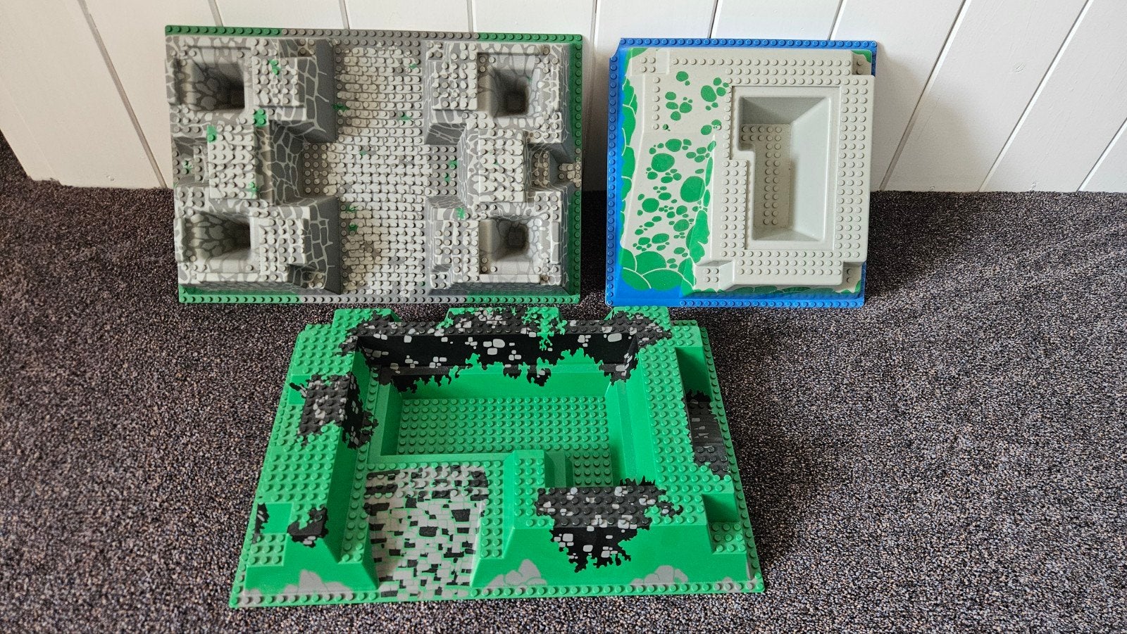 lego 3x bouwplaat verhoogd, Ophalen of Verzenden, Gebruikt, Grondplaat, Lego