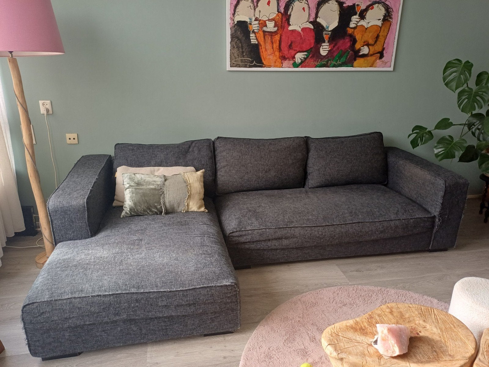 Mooie gebruikte loungebank gratis af te halen 270 x 95, Ophalen, 250 tot 300 cm, Gebruikt, 100 tot 125 cm