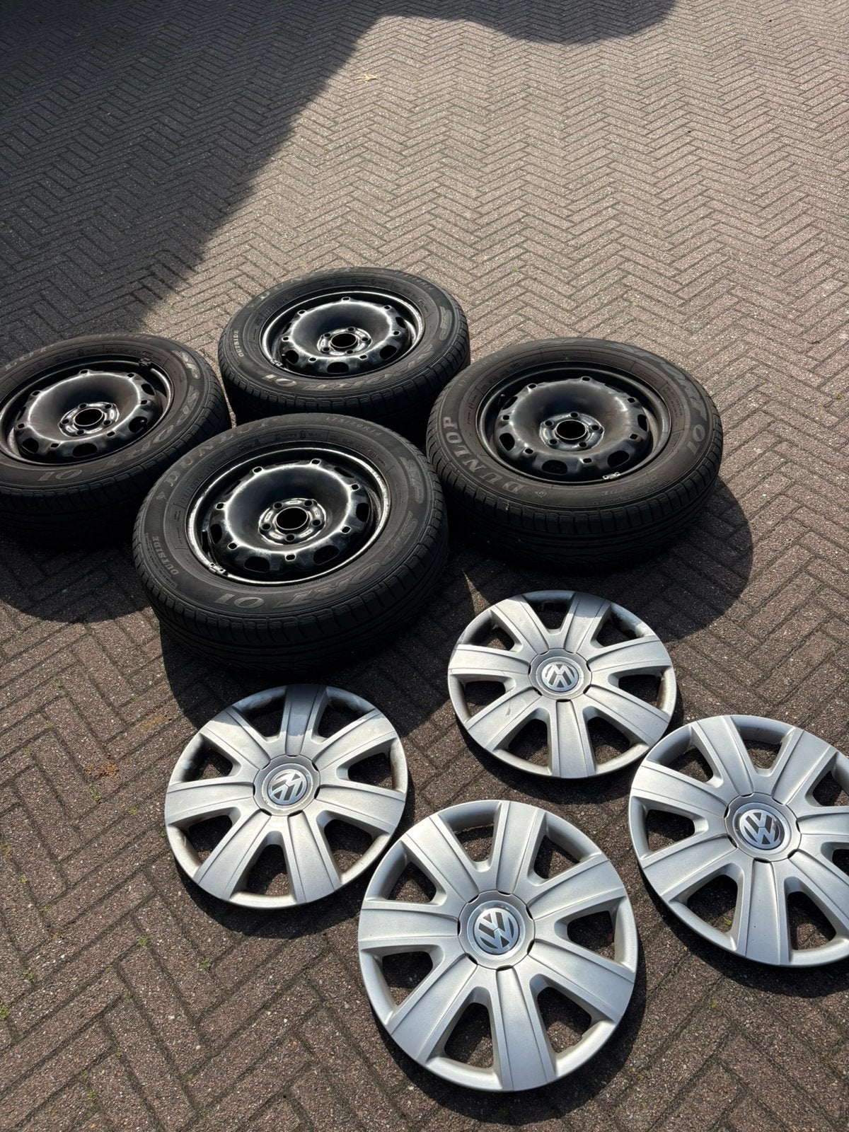 Zomerbanden Volkswagen Polo, Auto diversen, Wieldoppen, Ophalen, Gebruikt