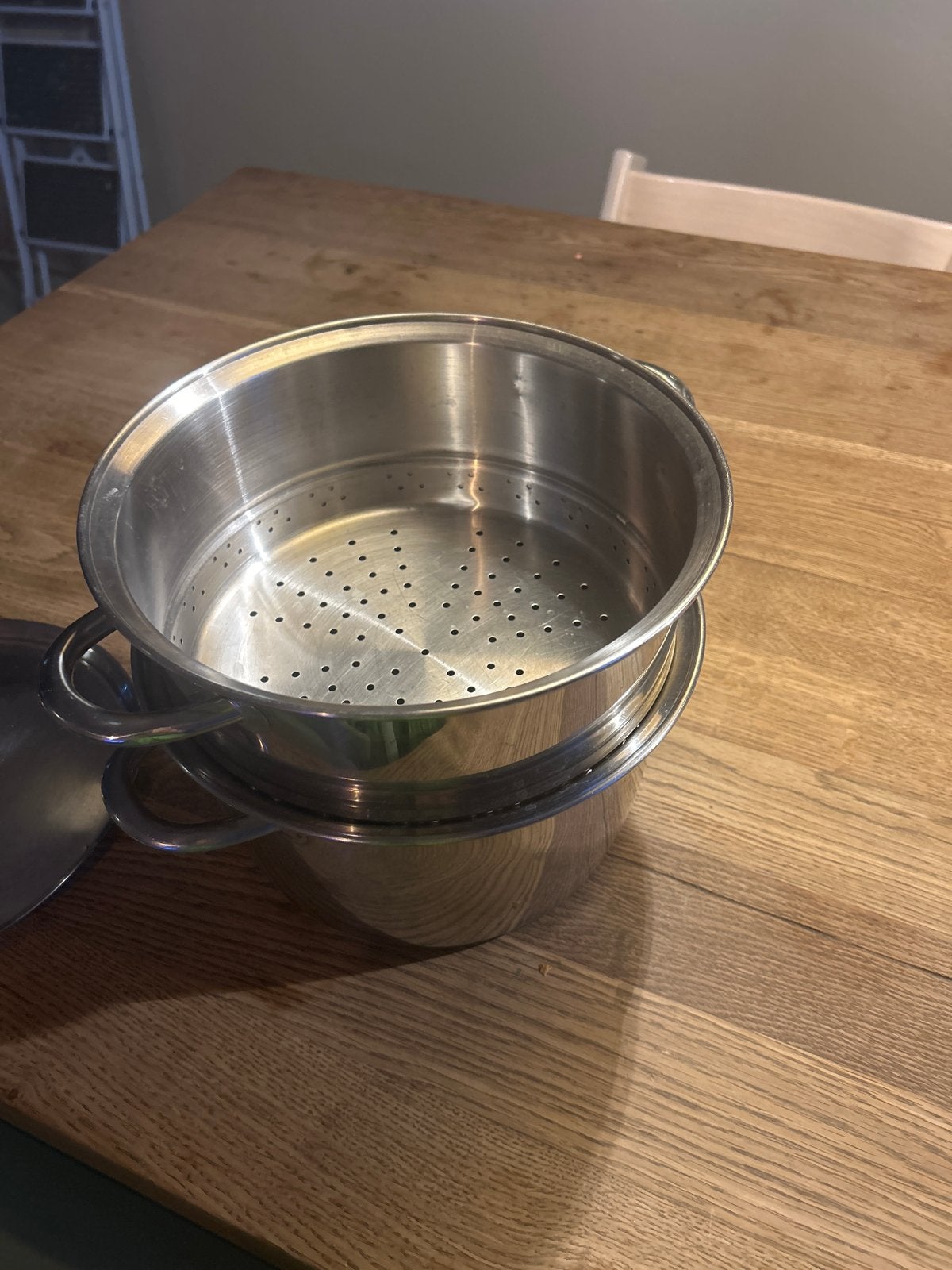 Sola Stoompan 24cm - Gebruikt, Ophalen, Gebruikt, Met deksel, Rvs