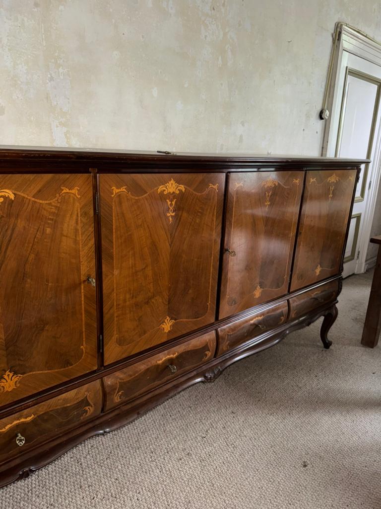 XXL vintage dressoirkast/sideboard Hollywood Regency, Antiek en Kunst, Ophalen
