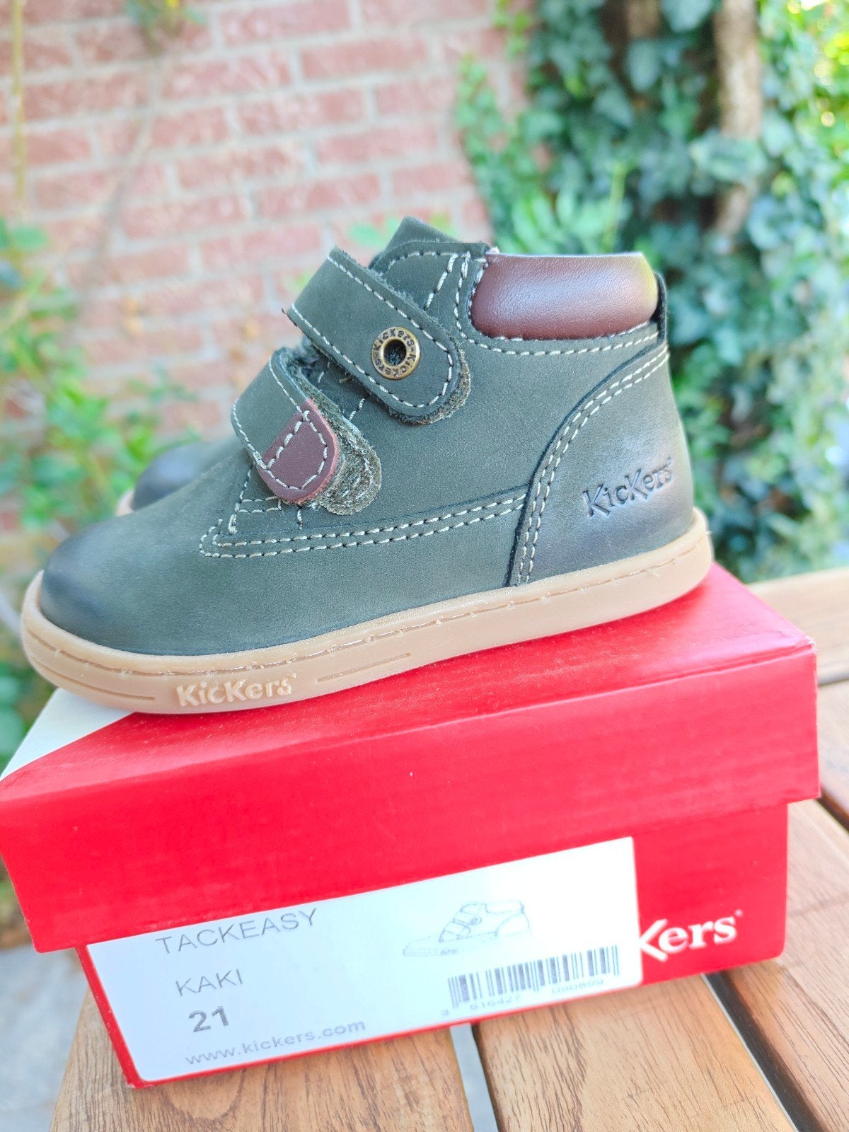 Kickers Tackeasy Kaki schoenen maat 21, Kinderen en Baby's, Kinderkleding | Schoenen en Sokken, Kickers, Jongen of Meisje, Schoenen
