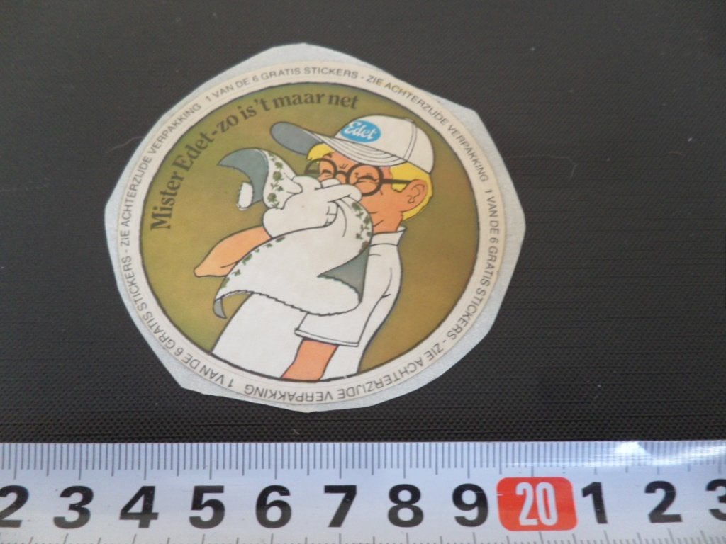 sticker Mister EDET zo is 't maar net, Verzamelen, Ophalen, Zo goed als nieuw