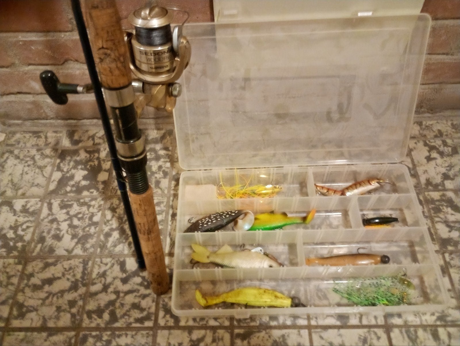 Complete visuitrusting: rugzak, hengel, molen, kunstaas, Watersport en Boten, Ophalen, Gebruikt, Complete hengel