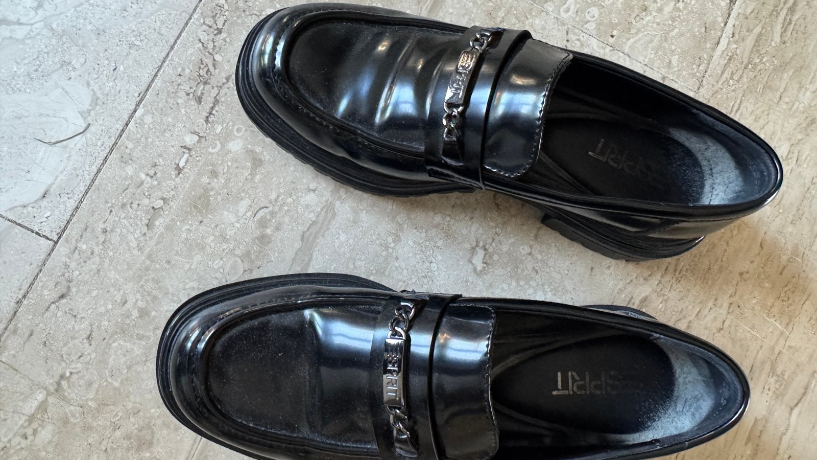 zwarte lak loafers, Ophalen of Verzenden, Zo goed als nieuw, Zwart, Instappers