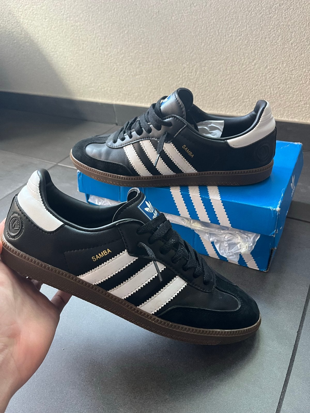 Adidas Samba Vegan Sneakers - Maat 45 - Zo goed als nieuw, Verzenden, Zwart, Sneakers of Gympen, Zo goed als nieuw
