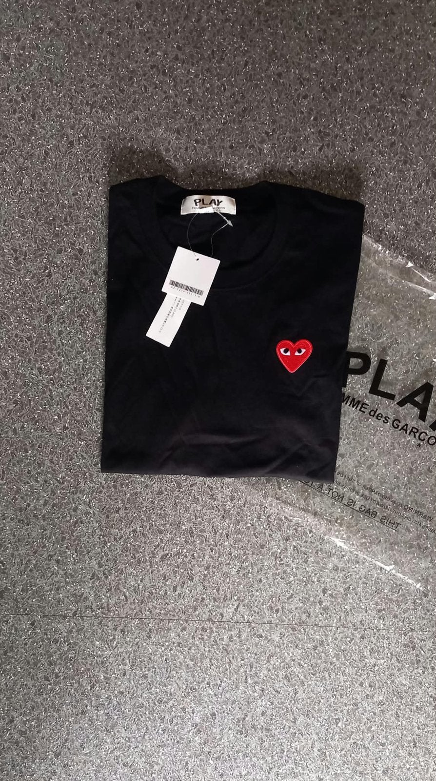 T-shirt comme des garcons, Verzenden, Zo goed als nieuw, Maat 52/54 (L), Zwart