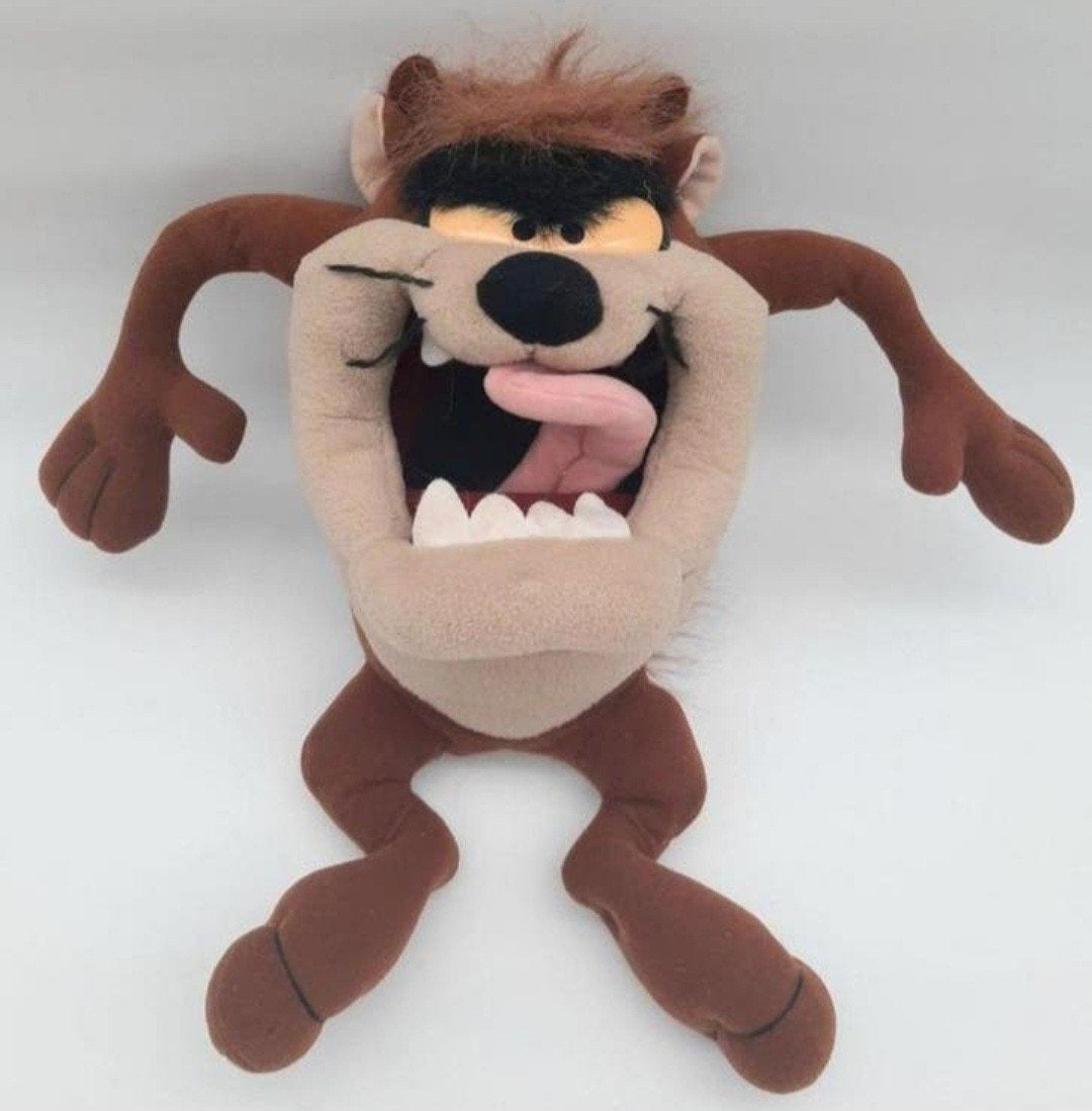 Tazmanian Devil Looney Tunes knuffel ca. 31cm hoog, Ophalen of Verzenden, Looney Tunes, Zo goed als nieuw, Beeldje of Figuurtje