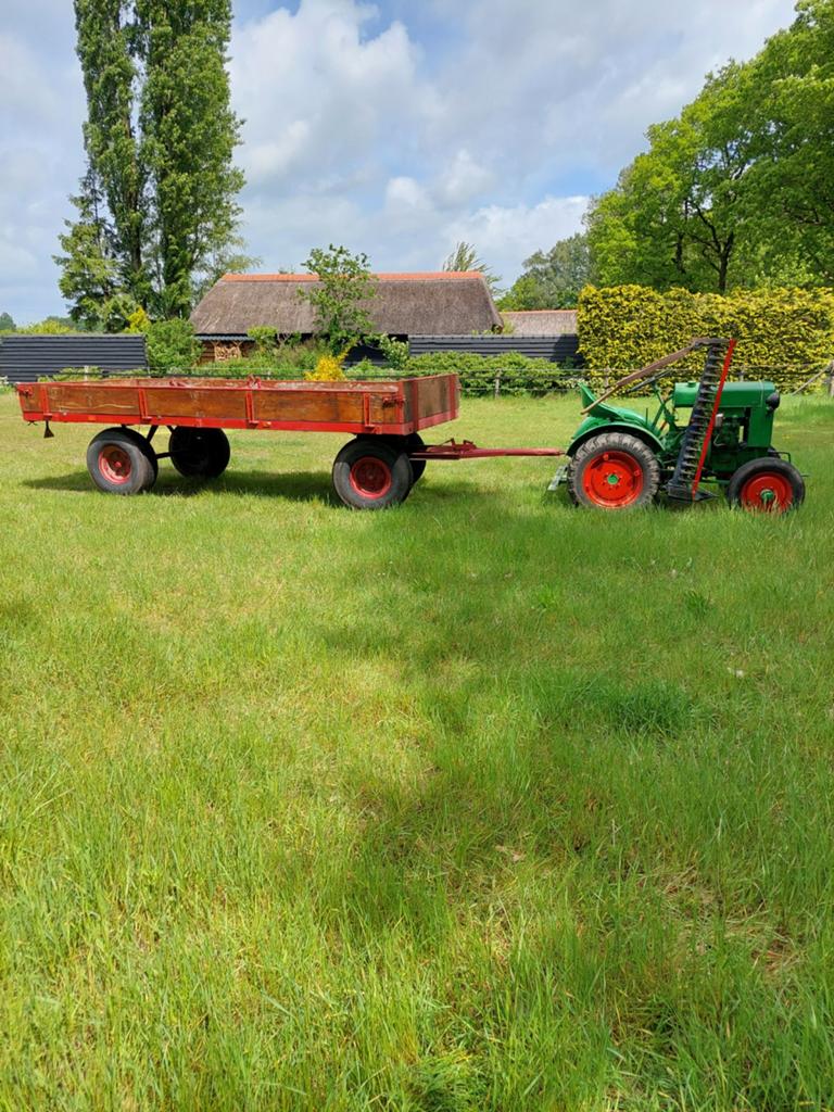 Deutz fm414 trekker  bj 1939 maaibalk en miedema b50 wagen, Ophalen of Verzenden, Tot 80 Pk, 7500 tot 10000, Gebruikt