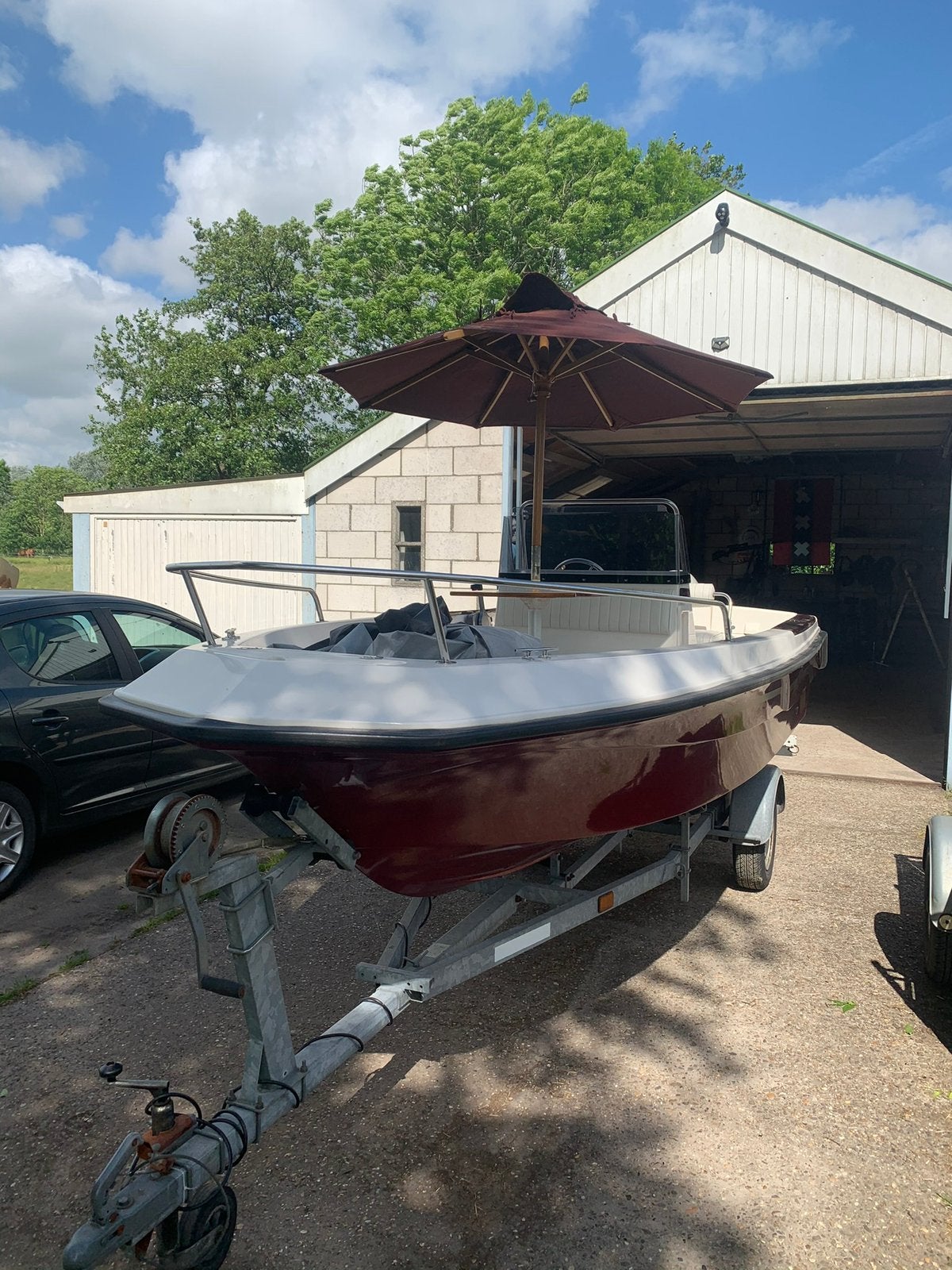 Consoleboot Elan 495 met kanteltrailer, Watersport en Boten, Speedboten, Ophalen, Overige merken, Gebruikt, Minder dan 70 pk