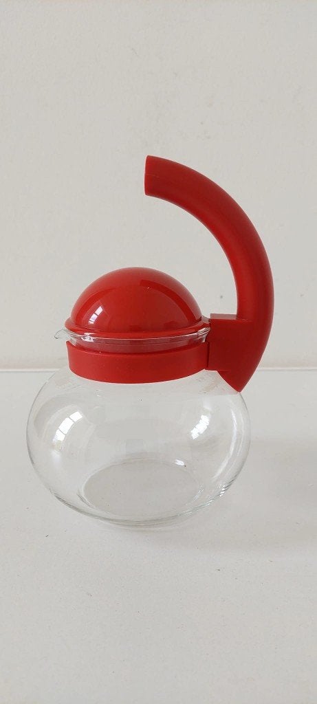 Vintage Guzzini "Focus" Theepot / Waterkoker Jaren 80 Design, Theepot/fluitketel, Eu, Glas, Eu