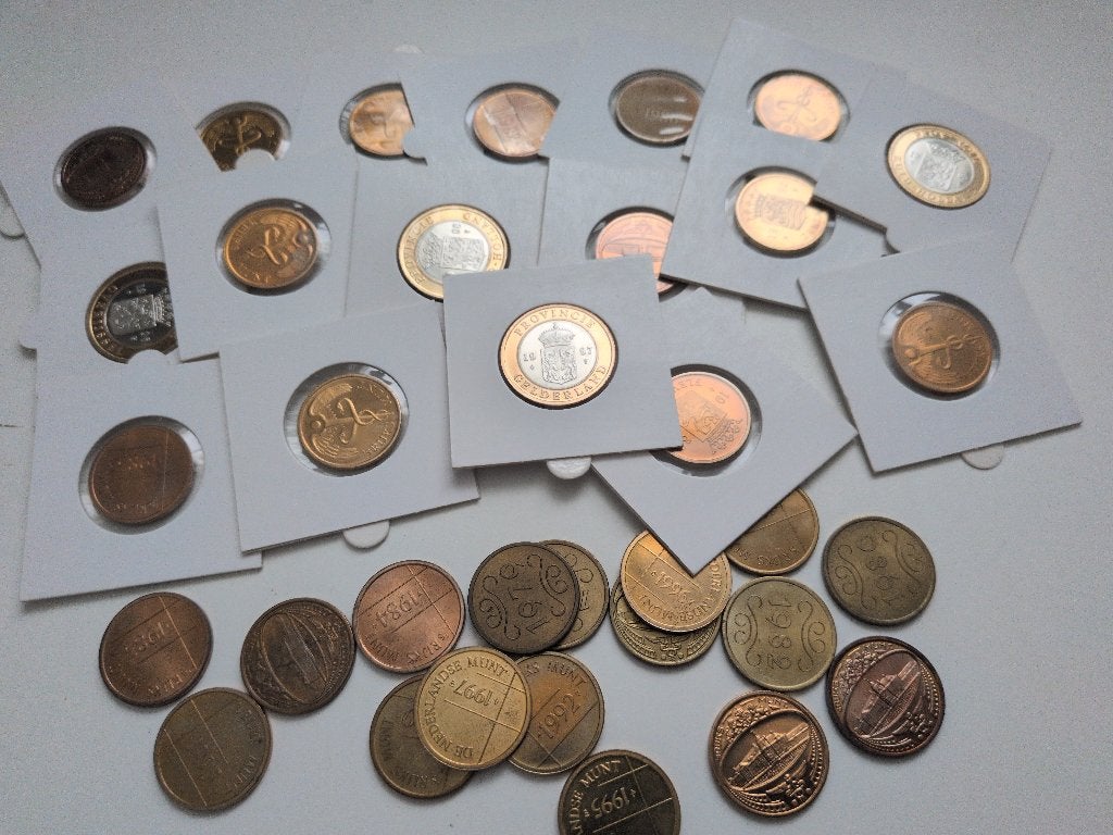 34 penningen Rijksmunt FDC, Ophalen of Verzenden, Overige materialen, Nederland
