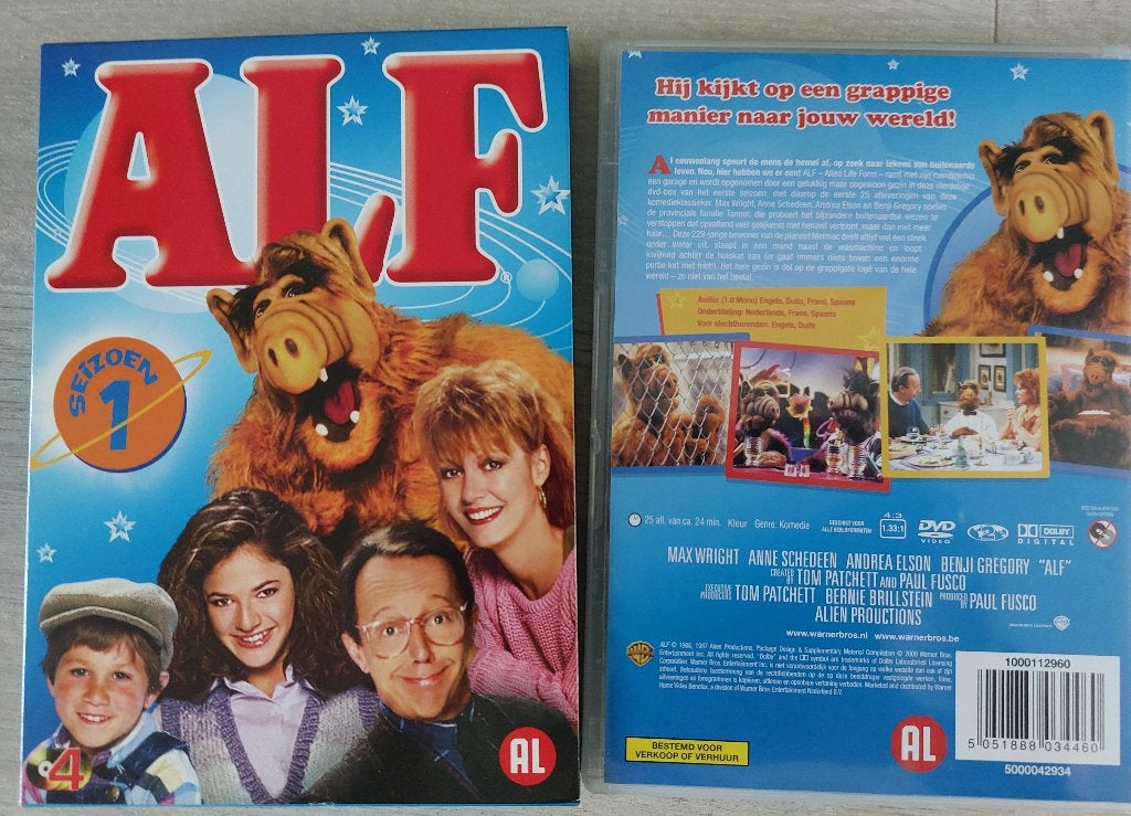 ALF seizoen 1 (3 DVDBox)1986-1990, Ophalen, Engels, Seizoen 1, Alle leeftijden