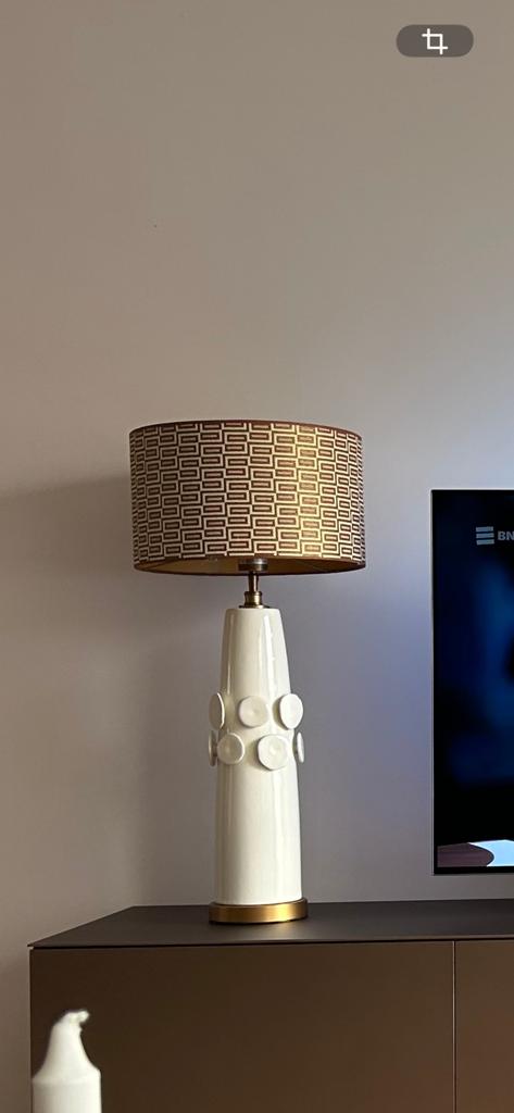 Moderne lampenvoet met gouden accent (excl. kap), Ophalen, Zo goed als nieuw, Overige materialen, 50 tot 75 cm