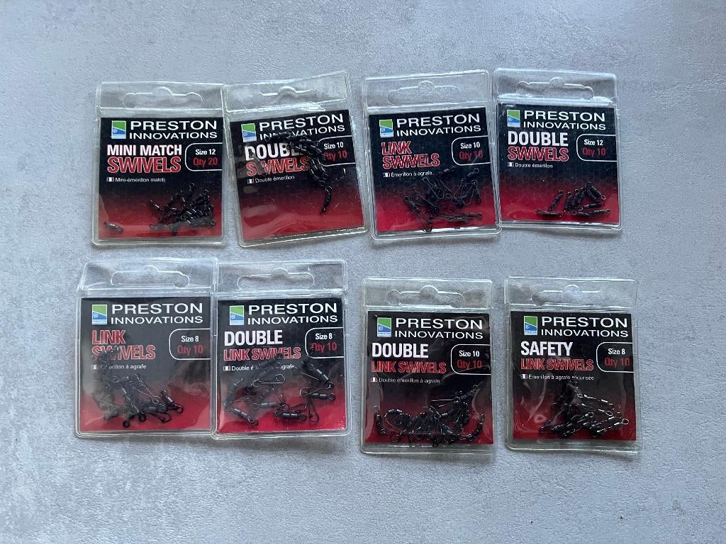 adv 436 /  NIEUW mixset 8 pakjes diverse swivels PRESTON, Ophalen of Verzenden, Nieuw, Overige typen