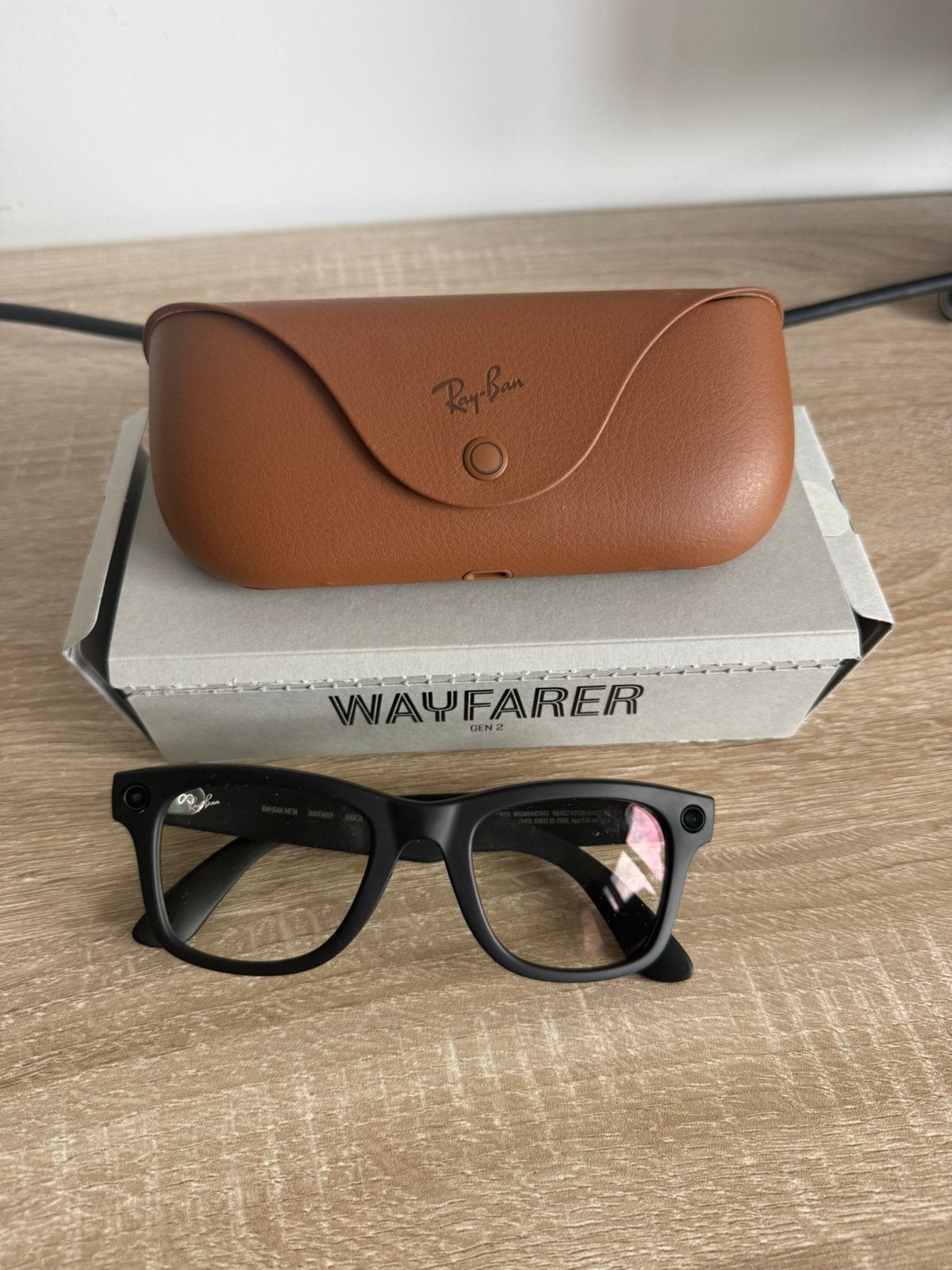 Ray-Ban Meta Wayfarer Gen 2, Ophalen of Verzenden, Zo goed als nieuw, Zwart, Ray-Ban