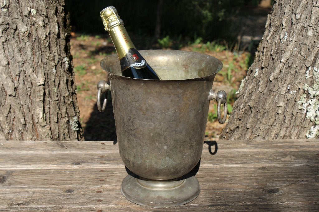 Brocante - Champagne-koelers met een smoel!, Flessenkoeler, Ophalen of Verzenden, Gebruikt, Metaal